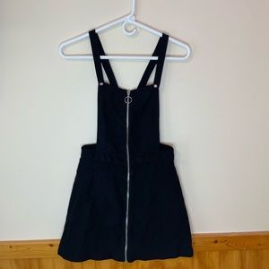 Black overall dress